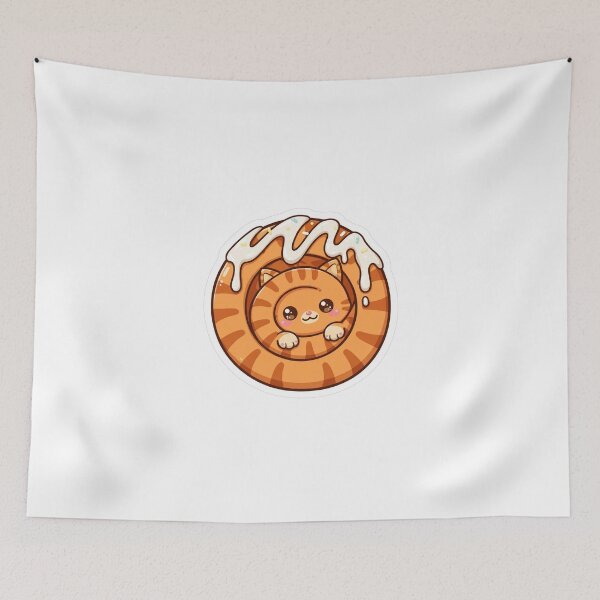 Item preview, Cinnamon Roll Cat - Kawaii Bakery Cat Art designed and sold by FBA.