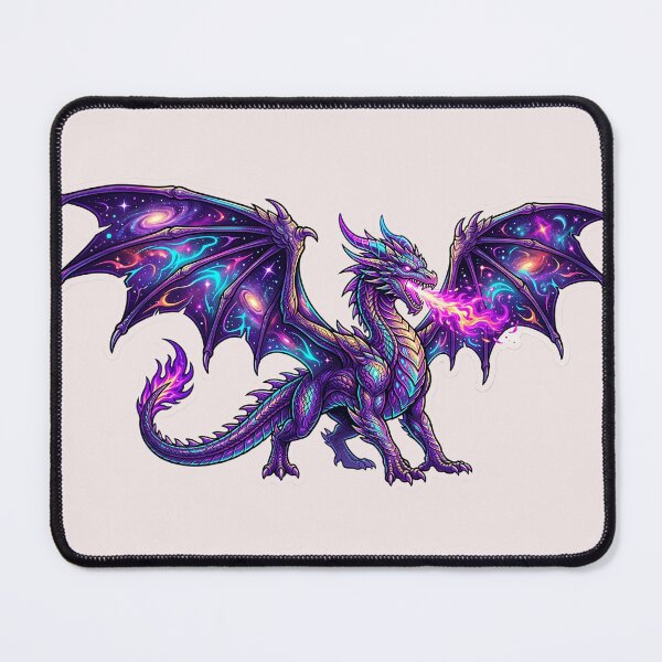 Item preview, Magical Purple Galaxy Crystal Dragon Sticker designed and sold by Freestyle Prints.