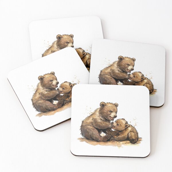 Item preview, Bear Cub | Cute Woodland Animal Watercolor Art designed and sold by Mandayartstudio.