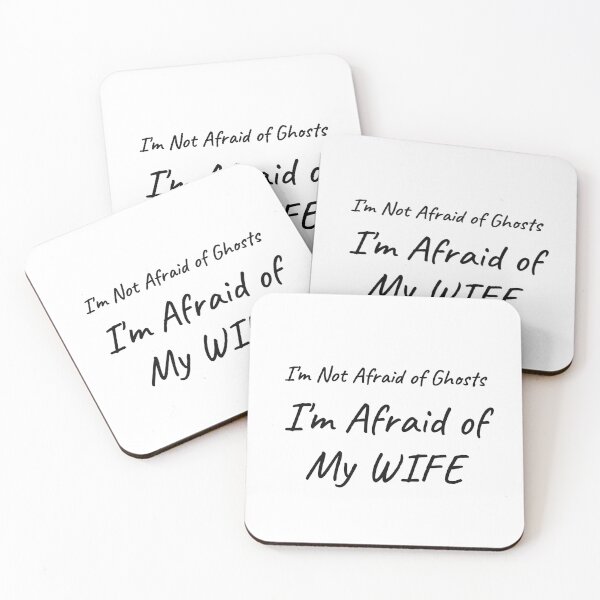 Item preview, I'm Not Afraid of Ghosts I'm Afraid of My Wife Funny Halloween Tee designed and sold by low battery meme design.