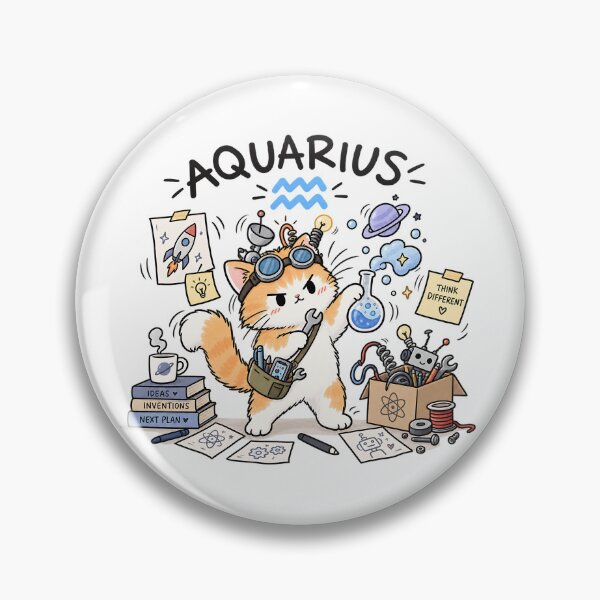 Item preview, Aquarius Cat – Think Different designed and sold by NucciCollective.