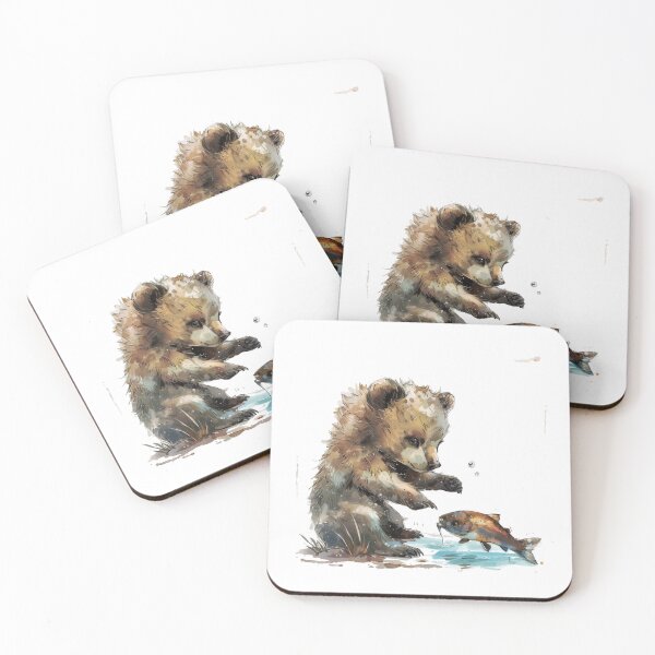 Item preview, Bear Cub | Cute Woodland Animal Watercolor Art designed and sold by Mandayartstudio.