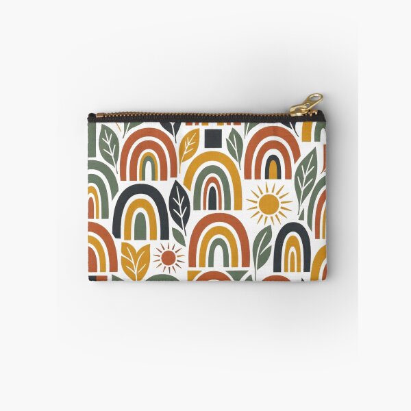 Item preview, Mid Century Modern Retro Rainbow & Sun Boho Pattern designed and sold by Dabis26.