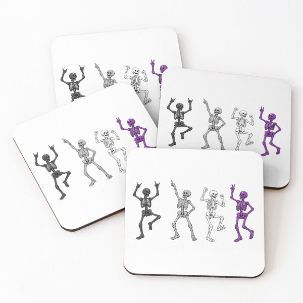 Item preview, Halloween Dancing Skeletons - Asexual Pride designed and sold by Travelslightly.