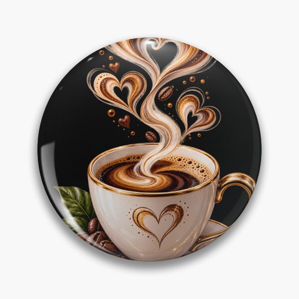Item preview, Love in Every Sip | Coffee Hearts & Cozy Coffee Cup designed and sold by CalmMandala.