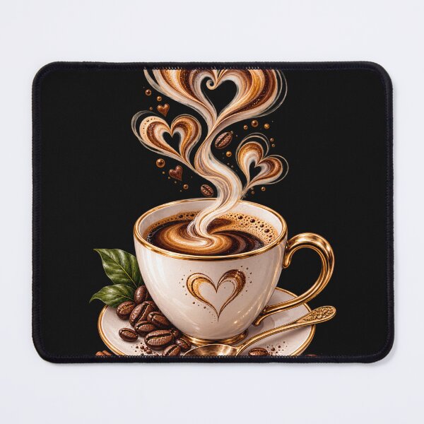 Item preview, Love in Every Sip | Coffee Hearts & Cozy Coffee Cup designed and sold by CalmMandala.