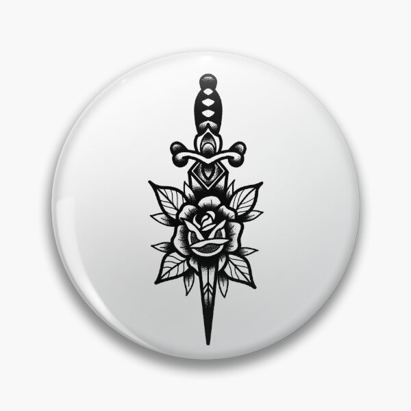 Item preview, Old school style rose and dagger tattoo designed and sold by xlkx.