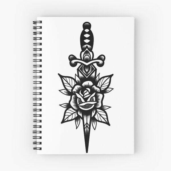 Item preview, Old school style rose and dagger tattoo designed and sold by xlkx.
