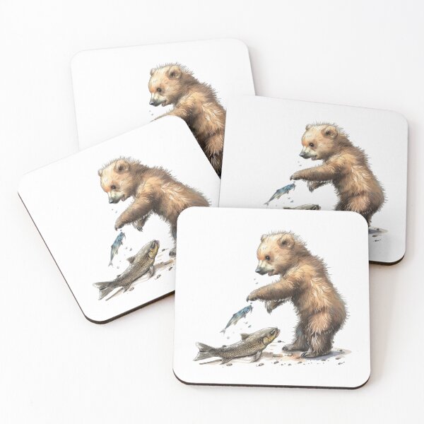 Item preview, Bear Cub | Cute Woodland Animal Watercolor Art designed and sold by Mandayartstudio.
