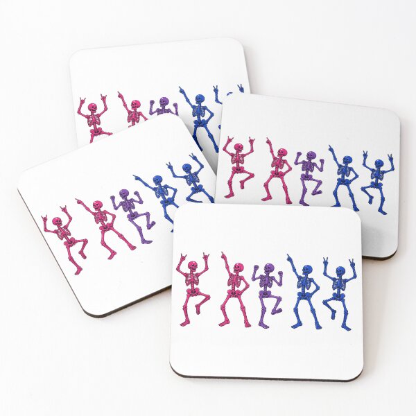 Item preview, Halloween Dancing Skeletons - Bisexual Pride designed and sold by Travelslightly.