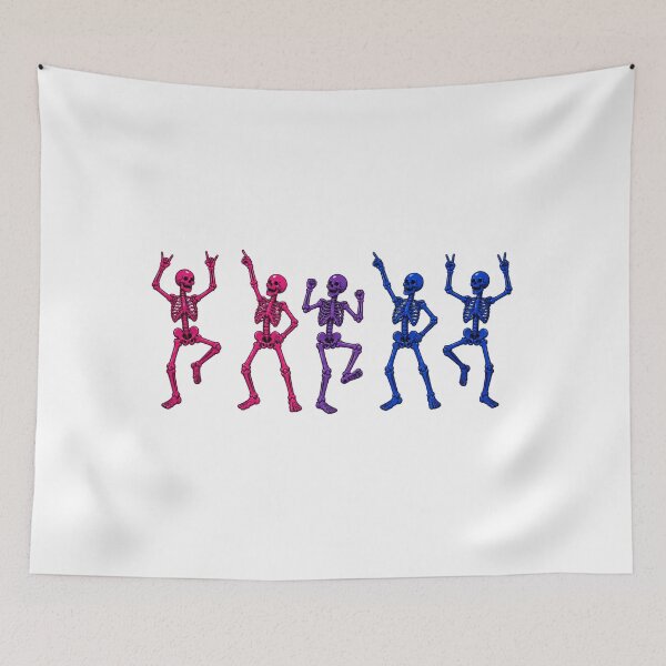 Item preview, Halloween Dancing Skeletons - Bisexual Pride designed and sold by Travelslightly.