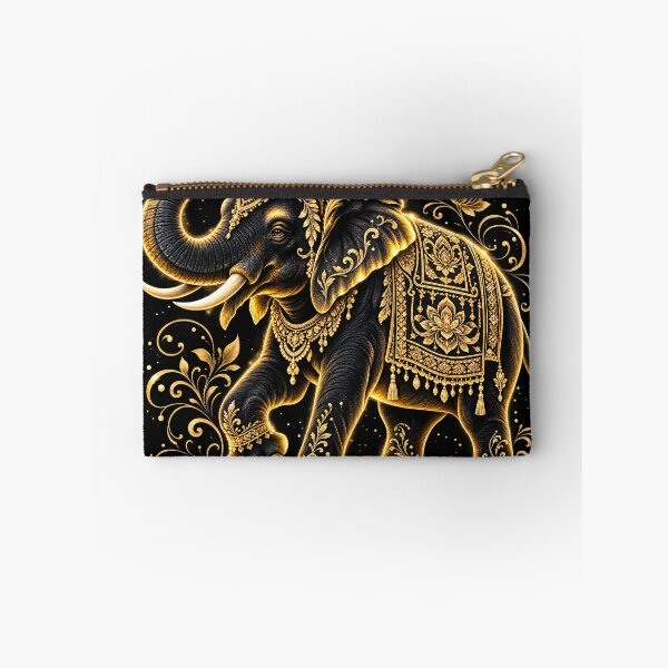 Item preview, Majestic Golden Elephant Ornamental T-Shirt Design designed and sold by Pawzenix.