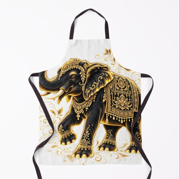 Item preview, Majestic Golden Elephant Ornamental T-Shirt Design designed and sold by Pawzenix.