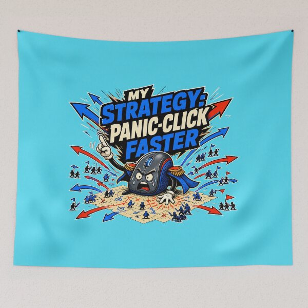 Item preview, My Strategy Panic-Click Faster Funny Gamer Mouse RTS Gaming Humor designed and sold by SVox.