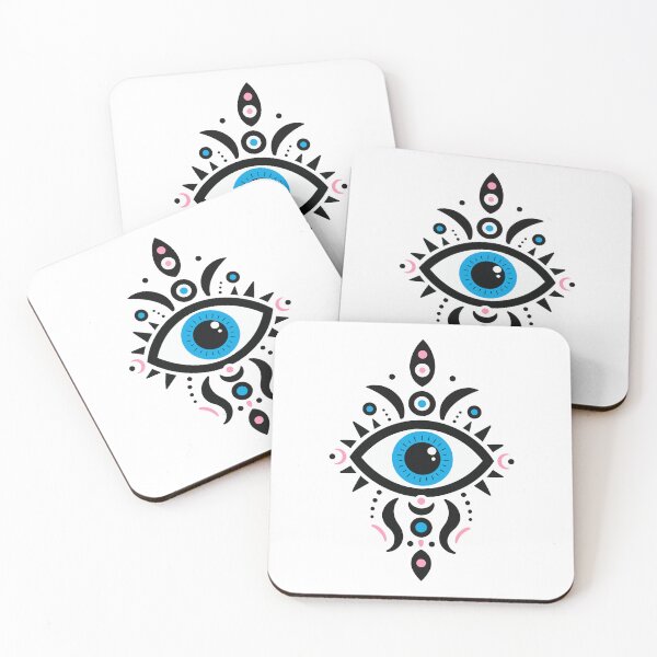 Item preview, Pink Floral Evil Eye Protection Ornamental Mystical Symbol designed and sold by teeperfect.