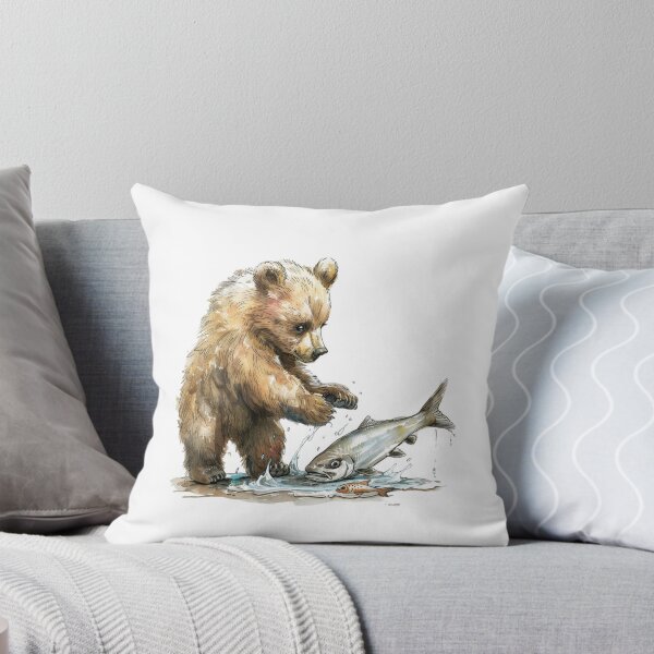 Item preview, Bear Cub | Cute Woodland Animal Watercolor Art designed and sold by Mandayartstudio.
