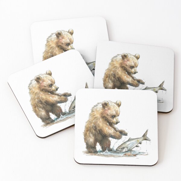 Item preview, Bear Cub | Cute Woodland Animal Watercolor Art designed and sold by Mandayartstudio.
