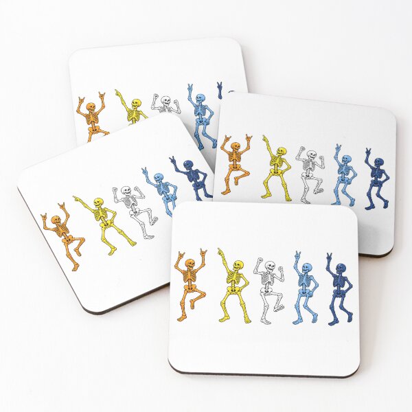 Item preview, Halloween Dancing Skeletons - AroAce Pride designed and sold by Travelslightly.