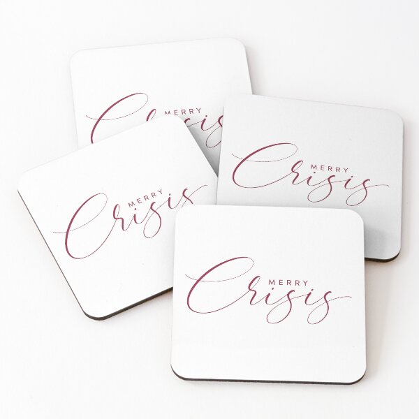 Item preview, Merry Crisis – Funny Sarcastic Christmas Typography designed and sold by astercat.