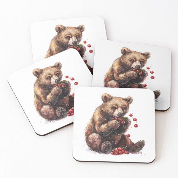 Item preview, Bear Cub | Cute Woodland Animal Watercolor Art designed and sold by Mandayartstudio.