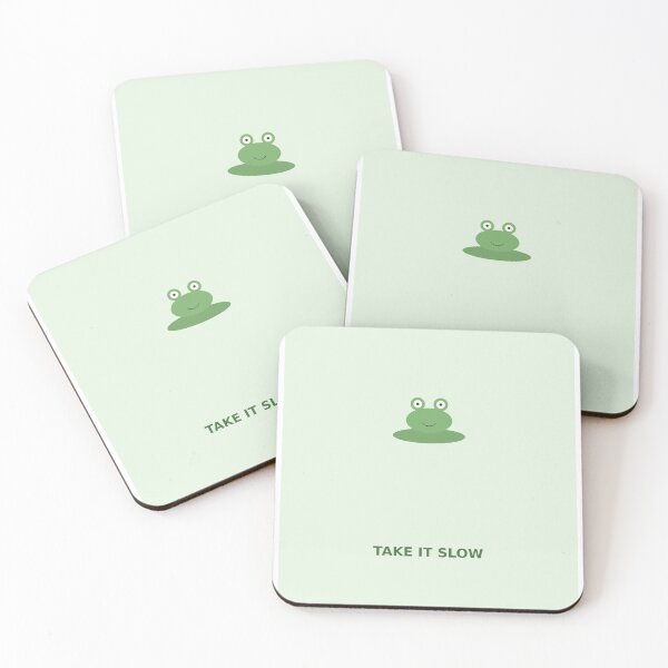 Item preview, Take It Slow Cute Frog Illustration designed and sold by kd2010.