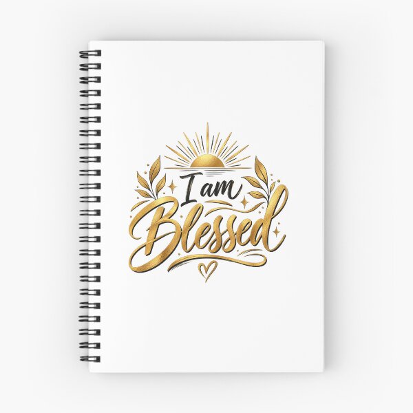 Item preview, I Am Blessed Gold Typography Sunrise Design designed and sold by CreativeKrish07.