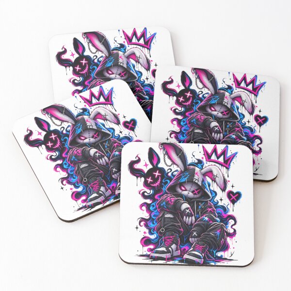 Item preview, Dark Neon Rabbit Streetwear designed and sold by VYBORA Studio.