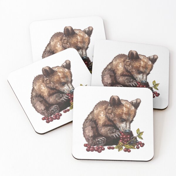Item preview, Bear Cub | Cute Woodland Animal Watercolor Art designed and sold by Mandayartstudio.