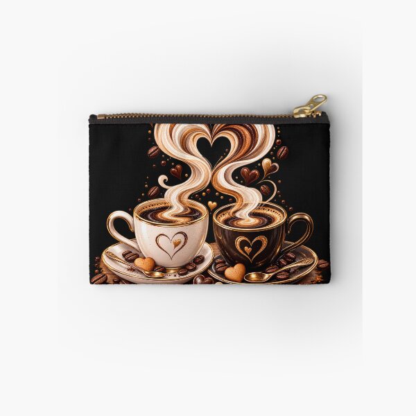 Item preview, Coffee for Two | Romantic Coffee Cups with Heart Steam designed and sold by CalmMandala.