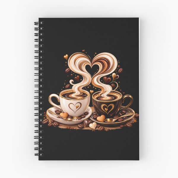 Item preview, Coffee for Two | Romantic Coffee Cups with Heart Steam designed and sold by CalmMandala.