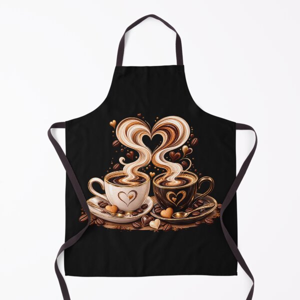Item preview, Coffee for Two | Romantic Coffee Cups with Heart Steam designed and sold by CalmMandala.