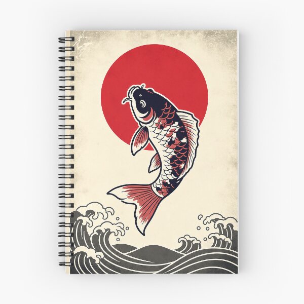 Item preview, Rising Koi Fish Japanese Ukiyo-e Art Sticker & Print designed and sold by Art JSMY.