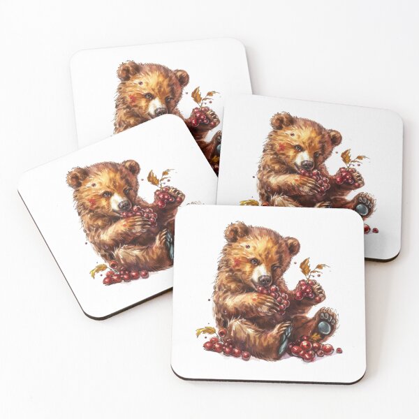 Item preview, Bear Cub | Cute Woodland Animal Watercolor Art designed and sold by Mandayartstudio.