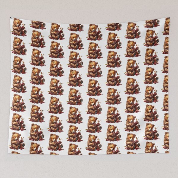 Item preview, Bear Cub | Cute Woodland Animal Watercolor Art designed and sold by Mandayartstudio.