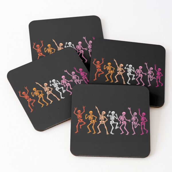 Item preview, Halloween Dancing Skeletons - Lesbian Pride designed and sold by Travelslightly.