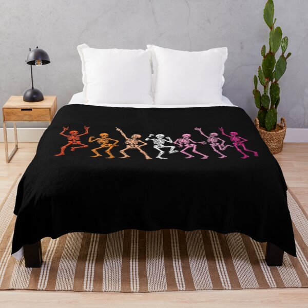 Item preview, Halloween Dancing Skeletons - Lesbian Pride designed and sold by Travelslightly.
