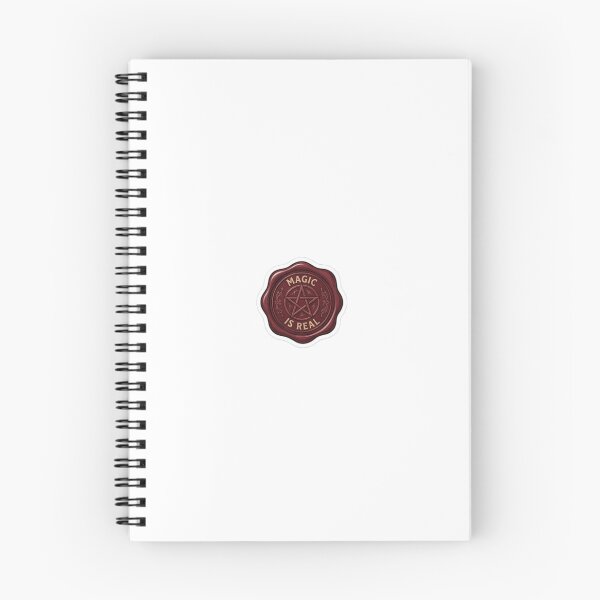 Item preview, "Magic Is Real" – Vintage wax seal badge design with a central pentacle/star icon designed and sold by littleearty.