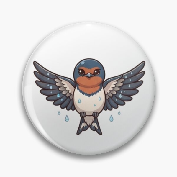 Item preview, Cute Barn Swallow Family Rain Leaf Aesthetics Sticker pack Sheet designed and sold by Rehnair.