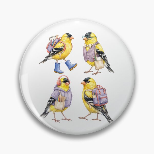 Artikelvorschau, Goldfinch Schulaufkleber-Set entworfen und verkauft von Tiffany Roy.