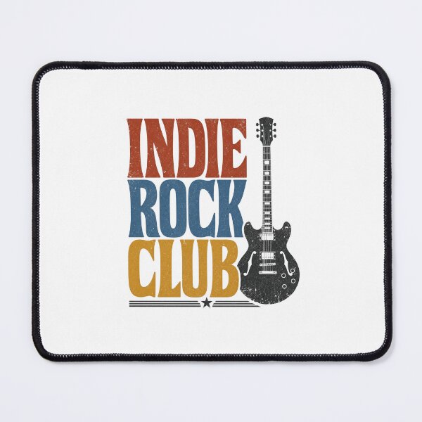 Item preview, Indie Rock Club – 1970s Concert Poster Typography – Distressed Electric Guitar Silhouette – Vintage Music Art designed and sold by bobscraze.
