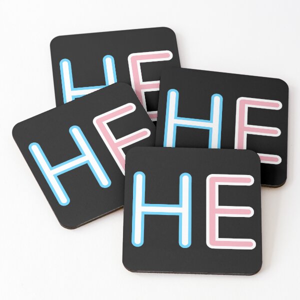 Item preview, HE/HIM Trans Flag Pronouns designed and sold by MAN3ATR.
