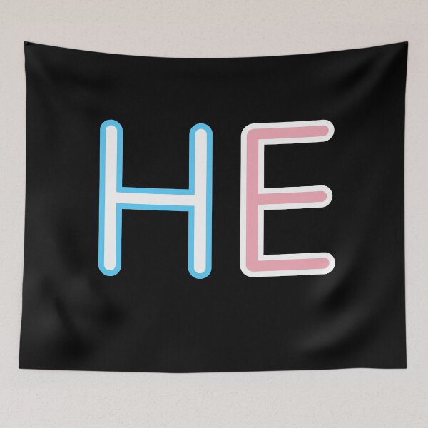 Item preview, HE/HIM Trans Flag Pronouns designed and sold by MAN3ATR.