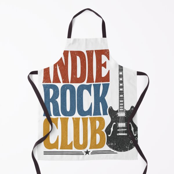 Item preview, Indie Rock Club – 1970s Concert Poster Typography – Distressed Electric Guitar Silhouette – Vintage Music Art designed and sold by bobscraze.