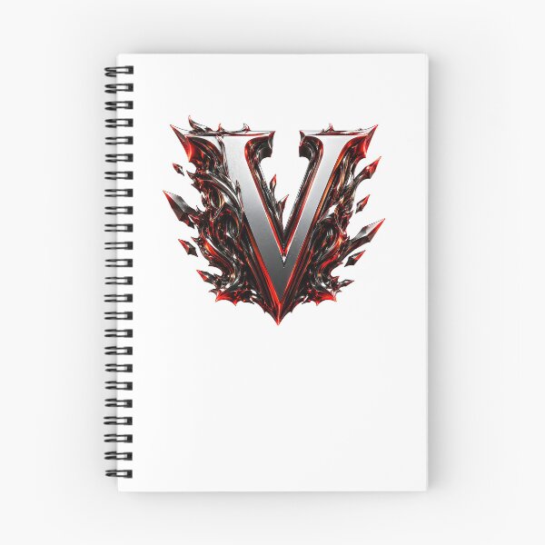 Item preview, Crimson Steel Alphabet of Power Letter V designed and sold by BlissBlvdShop.