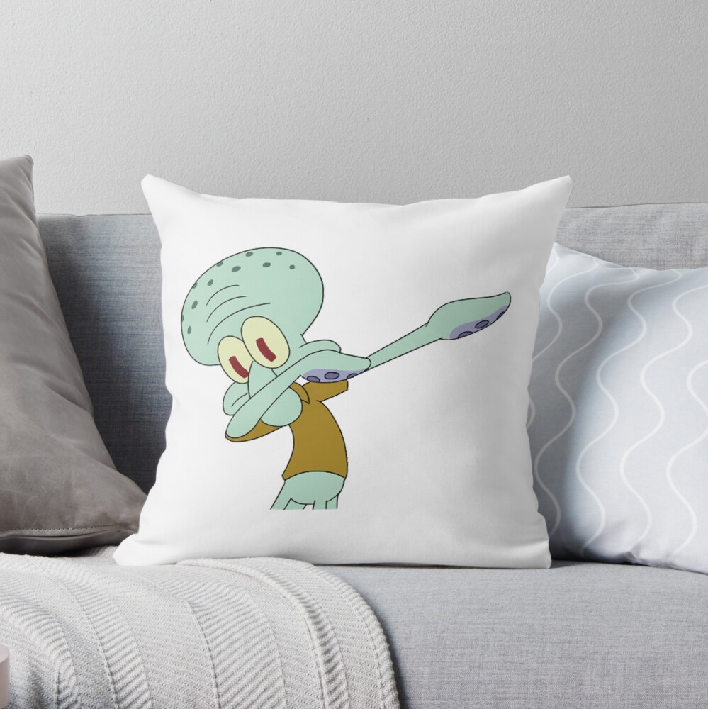 "Squidward Dabbing" Throw Pillow by phantastique Redbubble