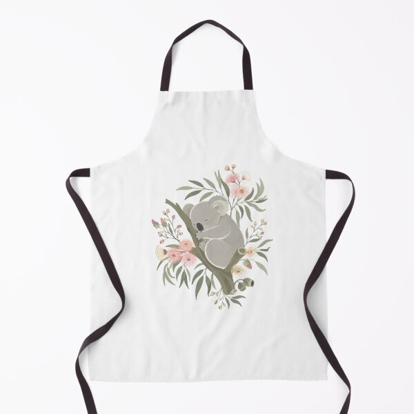 Item preview, Sleeping Koala in Pink Eucalyptus Blossom Australian Spring Garden Art designed and sold by Yellowriversss.