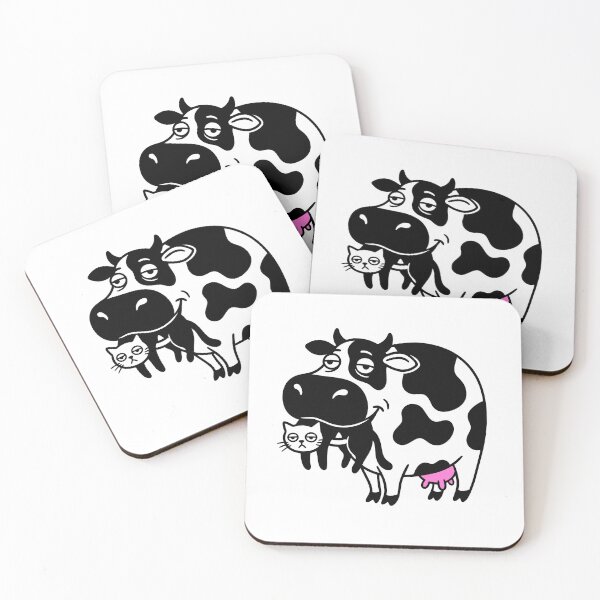 Item preview, A cow chewing a cat designed and sold by Surprised Hen.