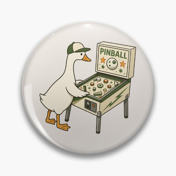 Item preview, Pinball Goose Funny Arcade Gamer, Silly Duck Retro Pinball Machine designed and sold by Quiajia.