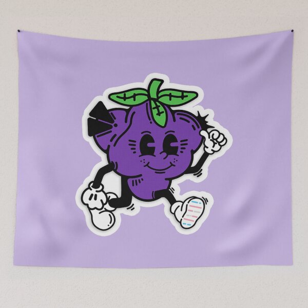 Item preview, transgender lgbt pride grape cartoon colorful fruit designed and sold by Kyna Arts.