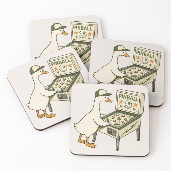Item preview, Pinball Goose Funny Arcade Gamer, Silly Duck Retro Pinball Machine designed and sold by Quiajia.